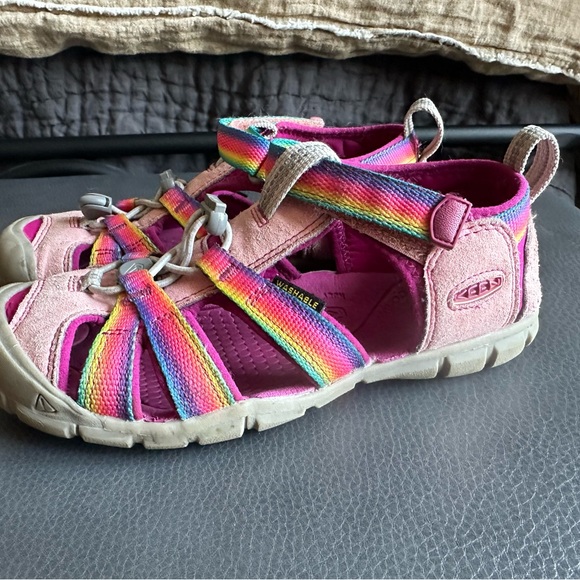 Keen seacamp 2 Pink and Rainbow Kids Sandals - Picture 3 of 5